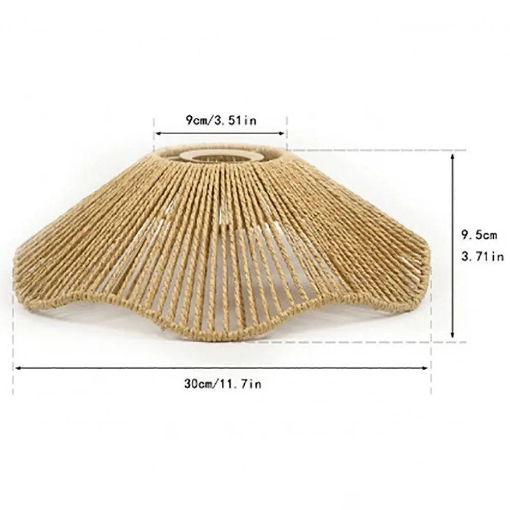 Weaving Design Woven Lampshade Hanging Light Fixture Vintage Lampshade Vintage Style Cane Inspired Light Fixture Home Decoration