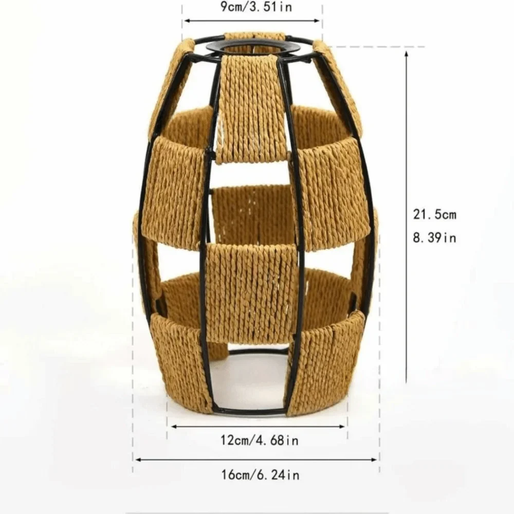 Weaving Design Woven Lampshade Hanging Light Fixture Vintage Lampshade Vintage Style Cane Inspired Light Fixture Home Decoration